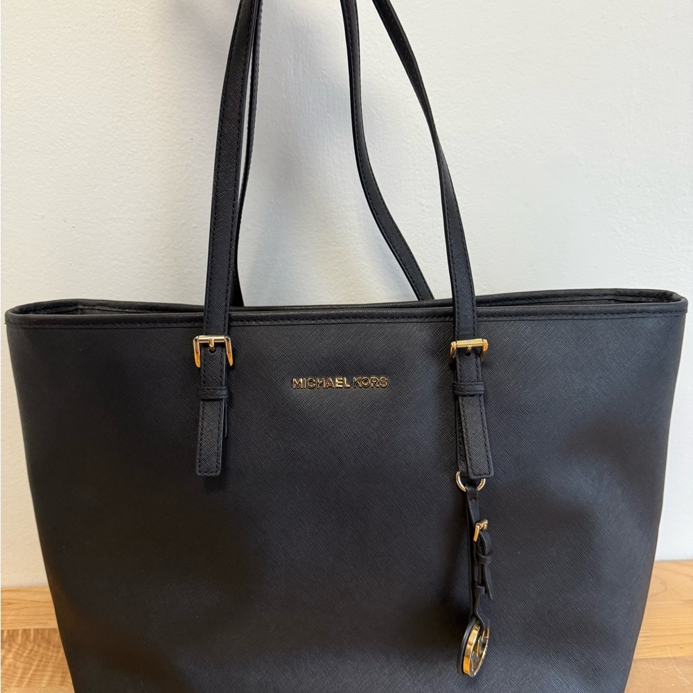 Michael Kors Large Saffiano Leather Black Tote Bag